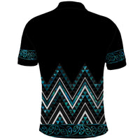 Paua Shell Aotearoa Mangopare Kowhaiwhai and Niho Taniwha Polo Shirt Maori New Zealand LT14 - Polynesian Pride