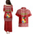 Tonga Rugby Couples Matching Puletasi Dress and Hawaiian Shirt 2023 World Cup Tongan Kupesi Ngatu Pattern LT14 - Polynesian Pride