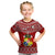 Tonga Rugby Kid T Shirt 2023 World Cup Tongan Kupesi Ngatu Pattern LT14 Red - Polynesian Pride