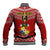 Custom Tonga Rugby Baseball Jacket 2023 World Cup Tongan Kupesi Ngatu Pattern LT14 - Polynesian Pride