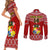 Custom Tonga Rugby Couples Matching Short Sleeve Bodycon Dress and Long Sleeve Button Shirts 2023 World Cup Tongan Kupesi Ngatu Pattern LT14 - Polynesian Pride