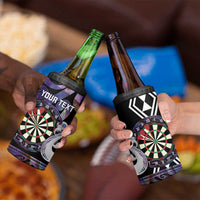 Personalised New Zealand Darts 4 in 1 Can Cooler Tumbler Ngutukaka Manaia Taniko Luxury Purple LT14 - Polynesian Pride