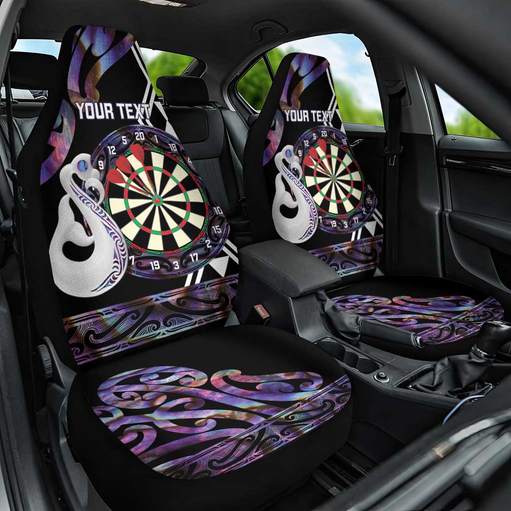 Personalised New Zealand Darts Car Seat Cover Ngutukaka Manaia Taniko Luxury Purple - Polynesian Pride