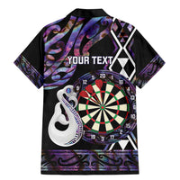 Personalised New Zealand Darts Family Matching Mermaid Dress and Hawaiian Shirt Ngutukaka Manaia Taniko Luxury Purple LT14 - Polynesian Pride