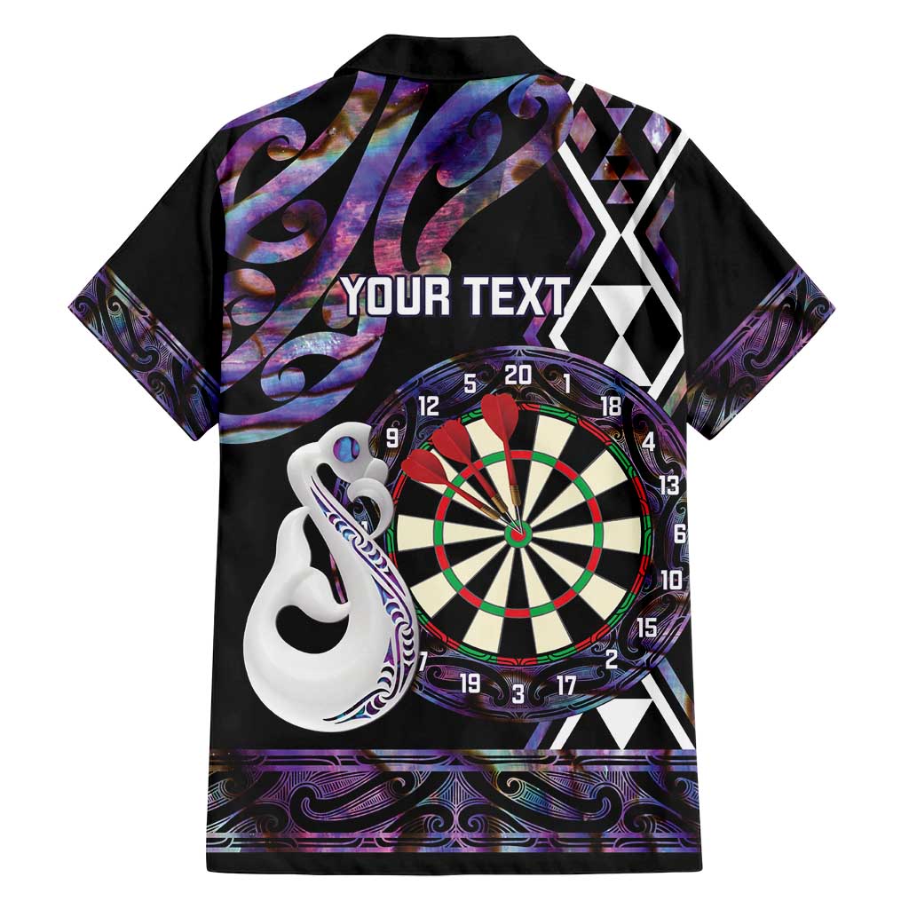 Personalised New Zealand Darts Family Matching Summer Maxi Dress and Hawaiian Shirt Ngutukaka Manaia Taniko Luxury Purple LT14 - Polynesian Pride