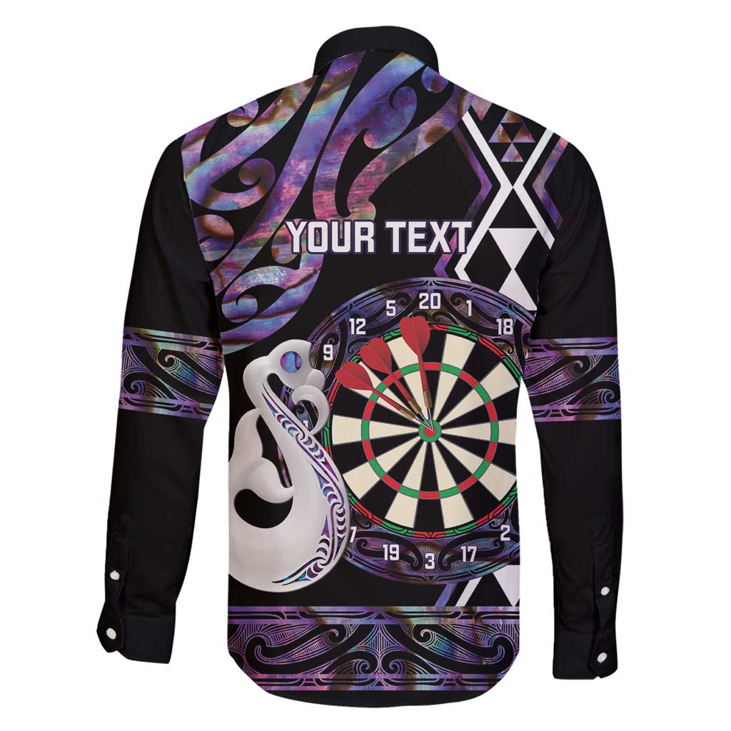 Personalised New Zealand Darts Family Matching Summer Maxi Dress and Hawaiian Shirt Ngutukaka Manaia Taniko Luxury Purple LT14 - Polynesian Pride