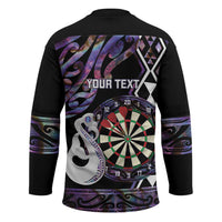 Personalised New Zealand Darts Hockey Jersey Ngutukaka Manaia Taniko Luxury Purple - Polynesian Pride