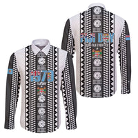 Fiji Day 1970 Family Matching Tank Maxi Dress and Hawaiian Shirt For Fiji Ever Fiji Tapa Pattern White
