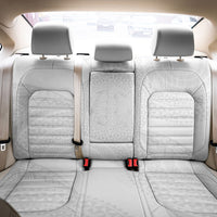 Tonga White Sunday Back Car Seat Cover Fakame Tongan Ngatu Turtle LT14 - Polynesian Pride