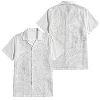 Tonga White Sunday Family Matching Summer Maxi Dress and Hawaiian Shirt Fakame Tongan Ngatu Turtle