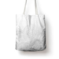Tonga White Sunday Tote Bag Fakame Tongan Ngatu Turtle LT14 - Polynesian Pride