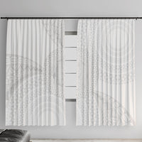 Tonga White Sunday Window Curtain Fakame Tongan Ngatu Turtle