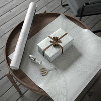Tonga White Sunday Wrapping Paper Fakame Tongan Ngatu Turtle LT14 - Polynesian Pride