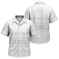 Samoa White Sunday Family Matching Tank Maxi Dress and Hawaiian Shirt Lotu Tamaiti Samoan Siapo Teuila Flowers LT14 Son's Shirt White - Polynesian Pride