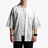 Samoa White Sunday Kimono Lotu Tamaiti Samoan Siapo Teuila Flowers LT14 - Polynesian Pride