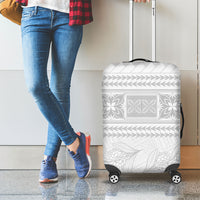Samoa White Sunday Luggage Cover Lotu Tamaiti Samoan Siapo Teuila Flowers LT14 - Polynesian Pride