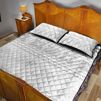 Samoa White Sunday Quilt Bed Set Lotu Tamaiti Samoan Siapo Teuila Flowers LT14 - Polynesian Pride