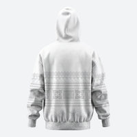 Samoa White Sunday Zip Hoodie Lotu Tamaiti Samoan Siapo Teuila Flowers LT14 - Polynesian Pride