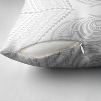 Niue White Sunday Pillow Cover Aho Tapu Fanau Hiapo Pattern LT14 - Polynesian Pride