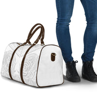Niue White Sunday Travel Bag Aho Tapu Fanau Hiapo Pattern LT14 - Polynesian Pride