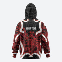 Whero Aotearoa Atua Tumatauenga Personalised Hoodie Maori God Of War Tiki With Taiaha LT14 - Polynesian Pride