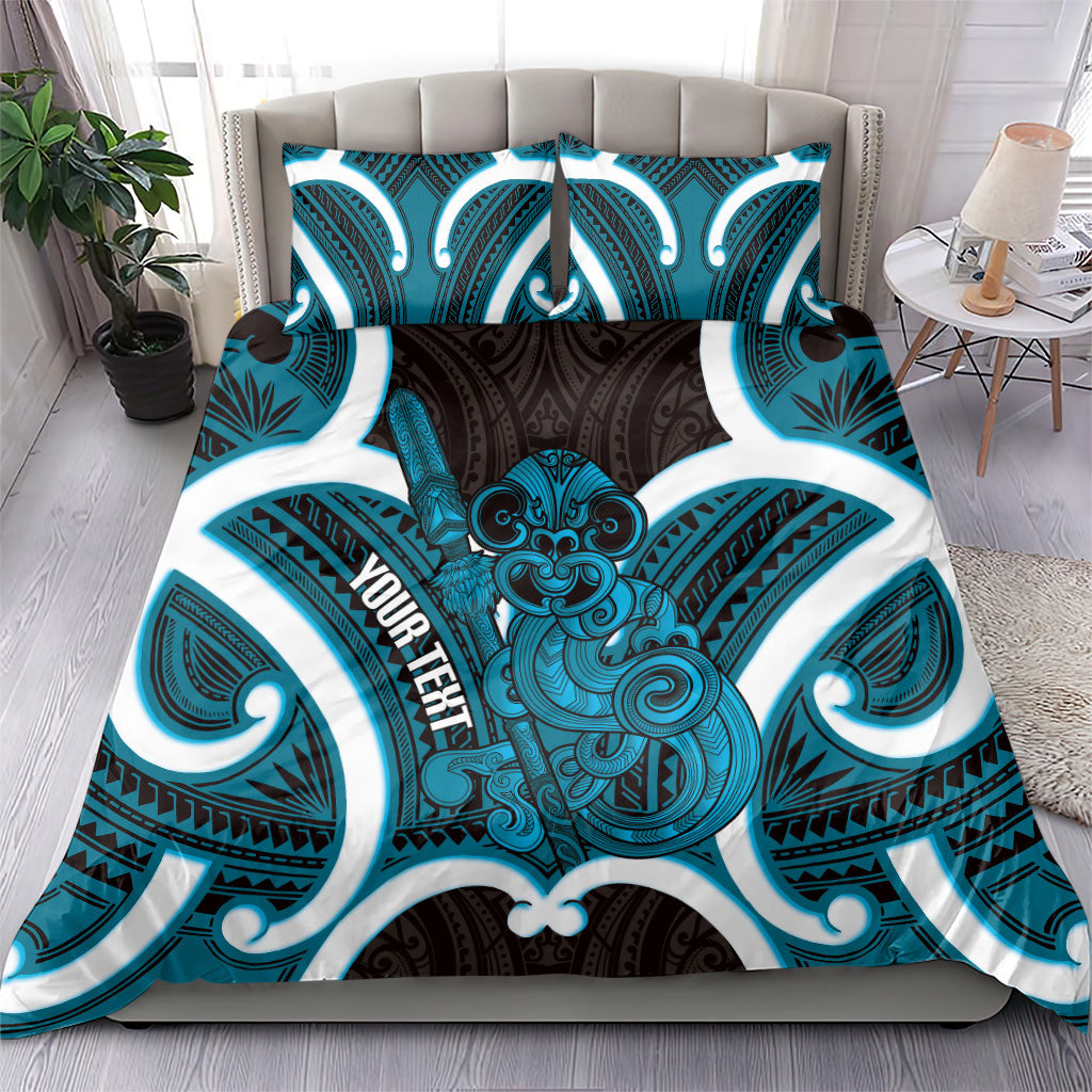 Kikorangi Aotearoa Atua Tumatauenga Personalised Bedding Set Maori God Of War Tiki With Taiaha LT14 - Polynesian Pride
