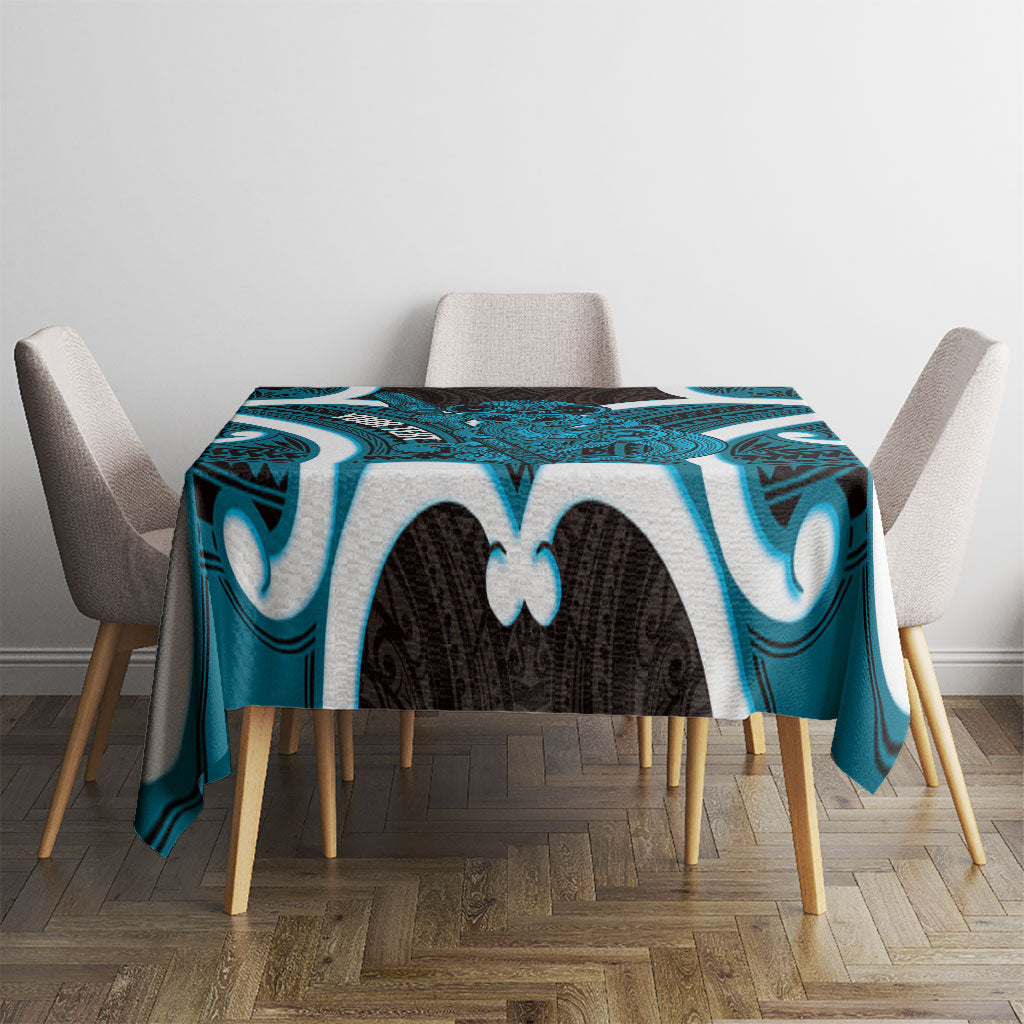 Kikorangi Aotearoa Atua Tumatauenga Personalised Tablecloth Maori God Of War Tiki With Taiaha LT14 - Polynesian Pride