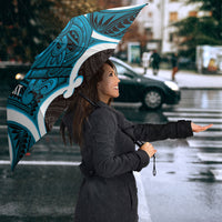 Kikorangi Aotearoa Atua Tumatauenga Personalised Umbrella Maori God Of War Tiki With Taiaha LT14 - Polynesian Pride