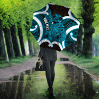 Kikorangi Aotearoa Atua Tumatauenga Personalised Umbrella Maori God Of War Tiki With Taiaha LT14 - Polynesian Pride