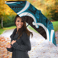Kikorangi Aotearoa Atua Tumatauenga Personalised Umbrella Maori God Of War Tiki With Taiaha LT14 - Polynesian Pride