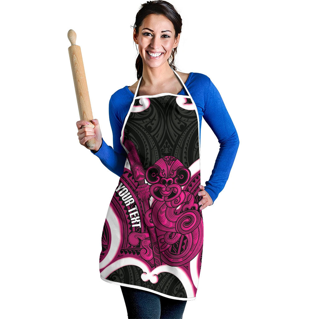 Mawhero Aotearoa Atua Tumatauenga Personalised Apron Maori God Of War Tiki With Taiaha LT14 - Polynesian Pride