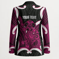 Mawhero Aotearoa Atua Tumatauenga Personalised Blazer Maori God Of War Tiki With Taiaha LT14 - Polynesian Pride