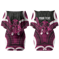 Mawhero Aotearoa Atua Tumatauenga Personalised Couples Matching Off Shoulder Short Dress and Hawaiian Shirt Maori God Of War Tiki With Taiaha LT14 - Polynesian Pride