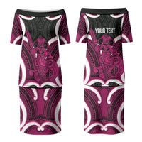 Mawhero Aotearoa Atua Tumatauenga Personalised Couples Matching Puletasi and Hawaiian Shirt Maori God Of War Tiki With Taiaha LT14 - Polynesian Pride