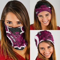 Mawhero Aotearoa Atua Tumatauenga Personalised Neck Gaiter Maori God Of War Tiki With Taiaha LT14 - Polynesian Pride