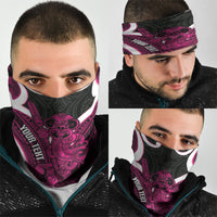 Mawhero Aotearoa Atua Tumatauenga Personalised Neck Gaiter Maori God Of War Tiki With Taiaha LT14 - Polynesian Pride