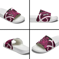 Mawhero Aotearoa Atua Tumatauenga Personalised Slide Sandals Maori God Of War Tiki With Taiaha LT14 - Polynesian Pride