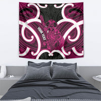 Mawhero Aotearoa Atua Tumatauenga Personalised Tapestry Maori God Of War Tiki With Taiaha LT14 - Polynesian Pride