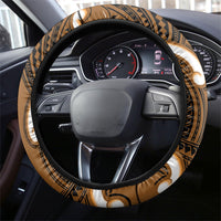 Karaka Aotearoa Atua Tumatauenga Steering Wheel Cover Maori God Of War Tiki With Taiaha LT14 - Polynesian Pride