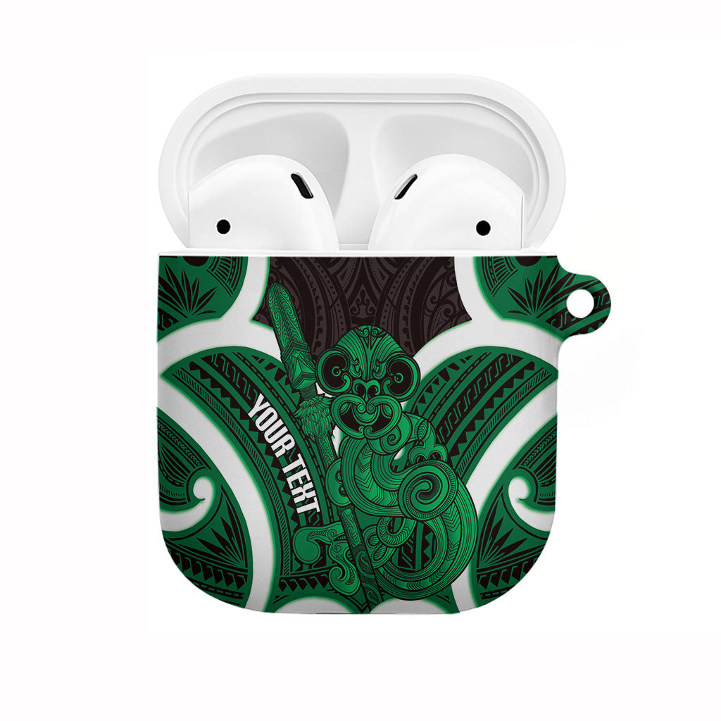 Kakariki Aotearoa Atua Tumatauenga Personalised AirPods Case Maori God Of War Tiki With Taiaha