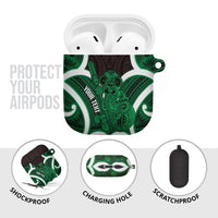 Kakariki Aotearoa Atua Tumatauenga Personalised AirPods Case Maori God Of War Tiki With Taiaha