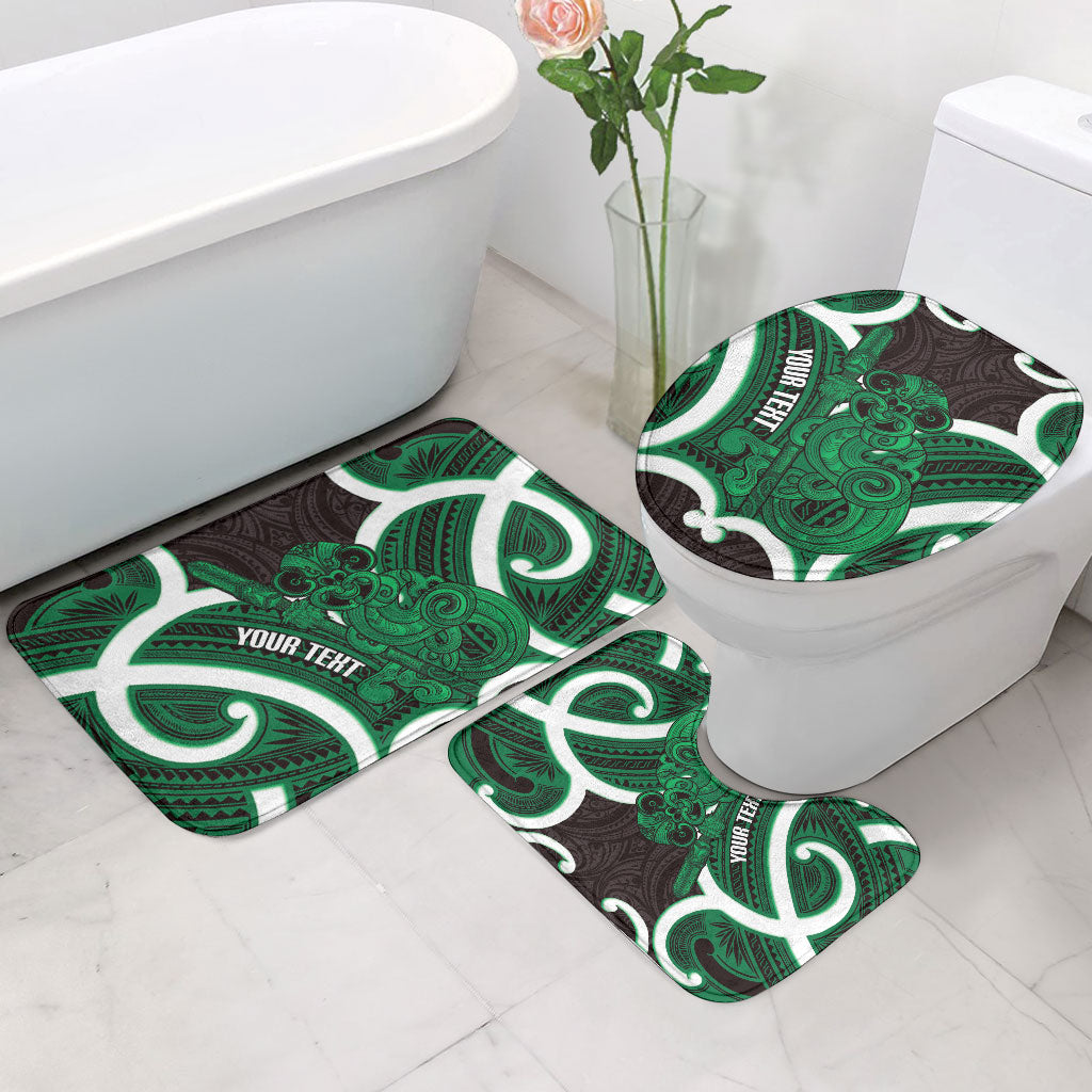 Kakariki Aotearoa Atua Tumatauenga Personalised Bathroom Set Maori God Of War Tiki With Taiaha LT14 - Polynesian Pride