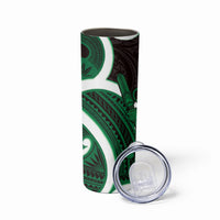 Kakariki Aotearoa Atua Tumatauenga Skinny Tumbler Maori God Of War Tiki With Taiaha LT14 - Polynesian Pride