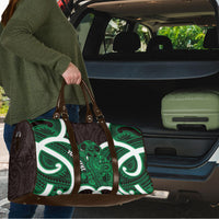 Kakariki Aotearoa Atua Tumatauenga Personalised Travel Bag Maori God Of War Tiki With Taiaha LT14 - Polynesian Pride