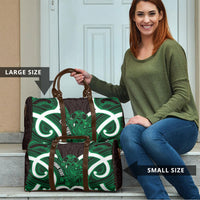 Kakariki Aotearoa Atua Tumatauenga Personalised Travel Bag Maori God Of War Tiki With Taiaha LT14 - Polynesian Pride