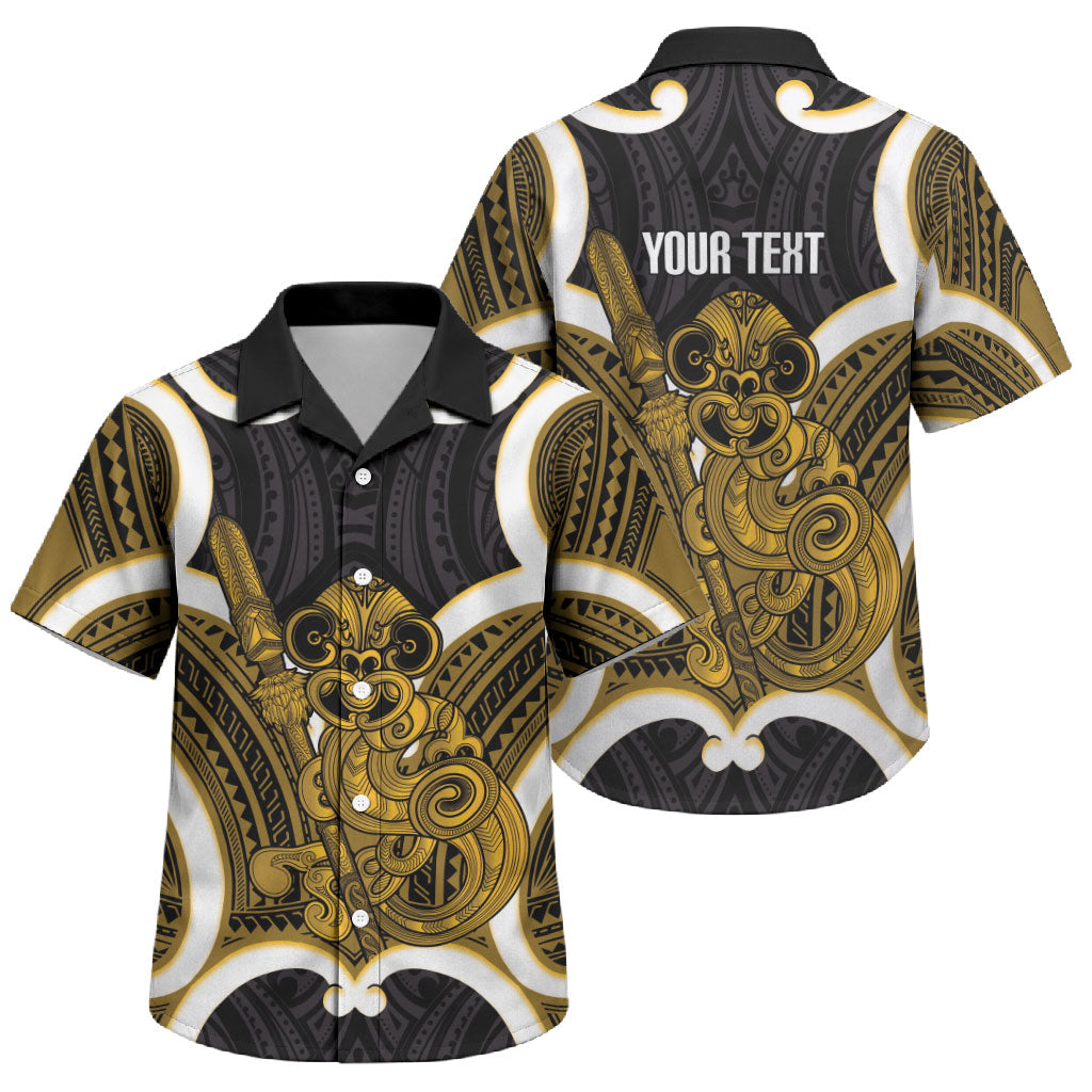 Kowhai Aotearoa Atua Tumatauenga Personalised Family Matching Long Sleeve Bodycon Dress and Hawaiian Shirt Maori God Of War Tiki With Taiaha