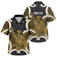 Kowhai Aotearoa Atua Tumatauenga Personalised Family Matching Mermaid Dress and Hawaiian Shirt Maori God Of War Tiki With Taiaha