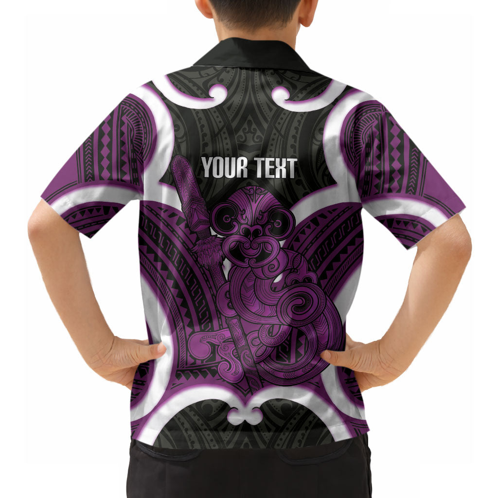 Waiporoporo Aotearoa Atua Tumatauenga Personalised Hawaiian Shirt Maori God Of War Tiki With Taiaha