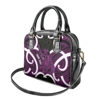Waiporoporo Aotearoa Atua Tumatauenga Personalised Shoulder Handbag Maori God Of War Tiki With Taiaha LT14 - Polynesian Pride