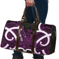 Waiporoporo Aotearoa Atua Tumatauenga Personalised Travel Bag Maori God Of War Tiki With Taiaha LT14 - Polynesian Pride